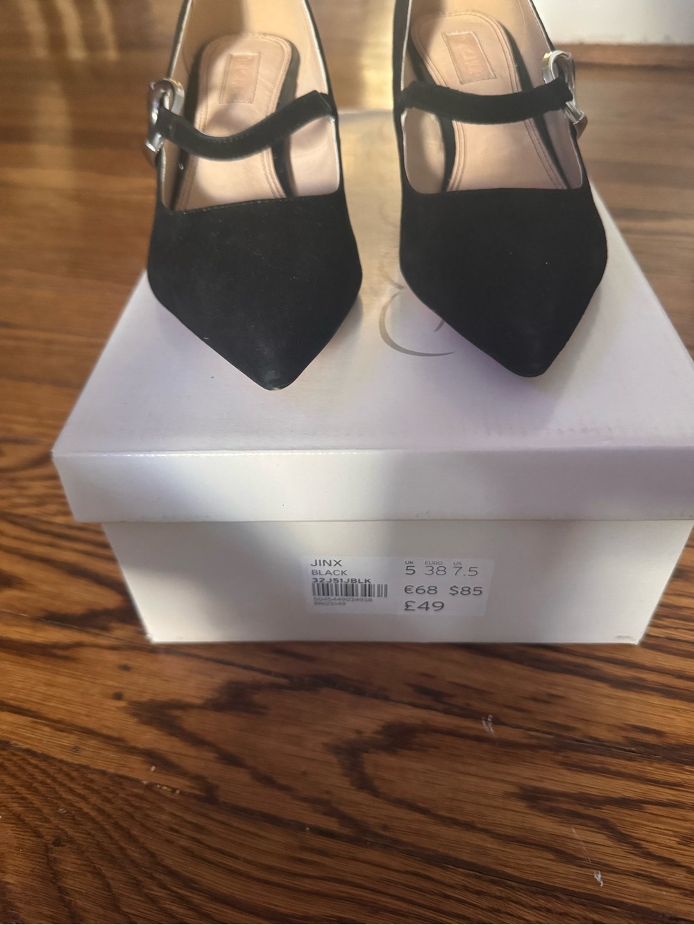 Black Suede Pointed-Toe Mary Jane heel - Picture 10 of 11